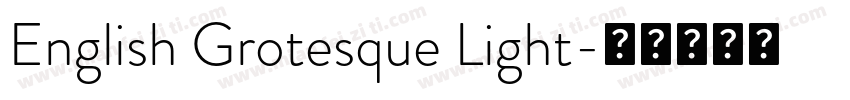 English Grotesque Light字体转换